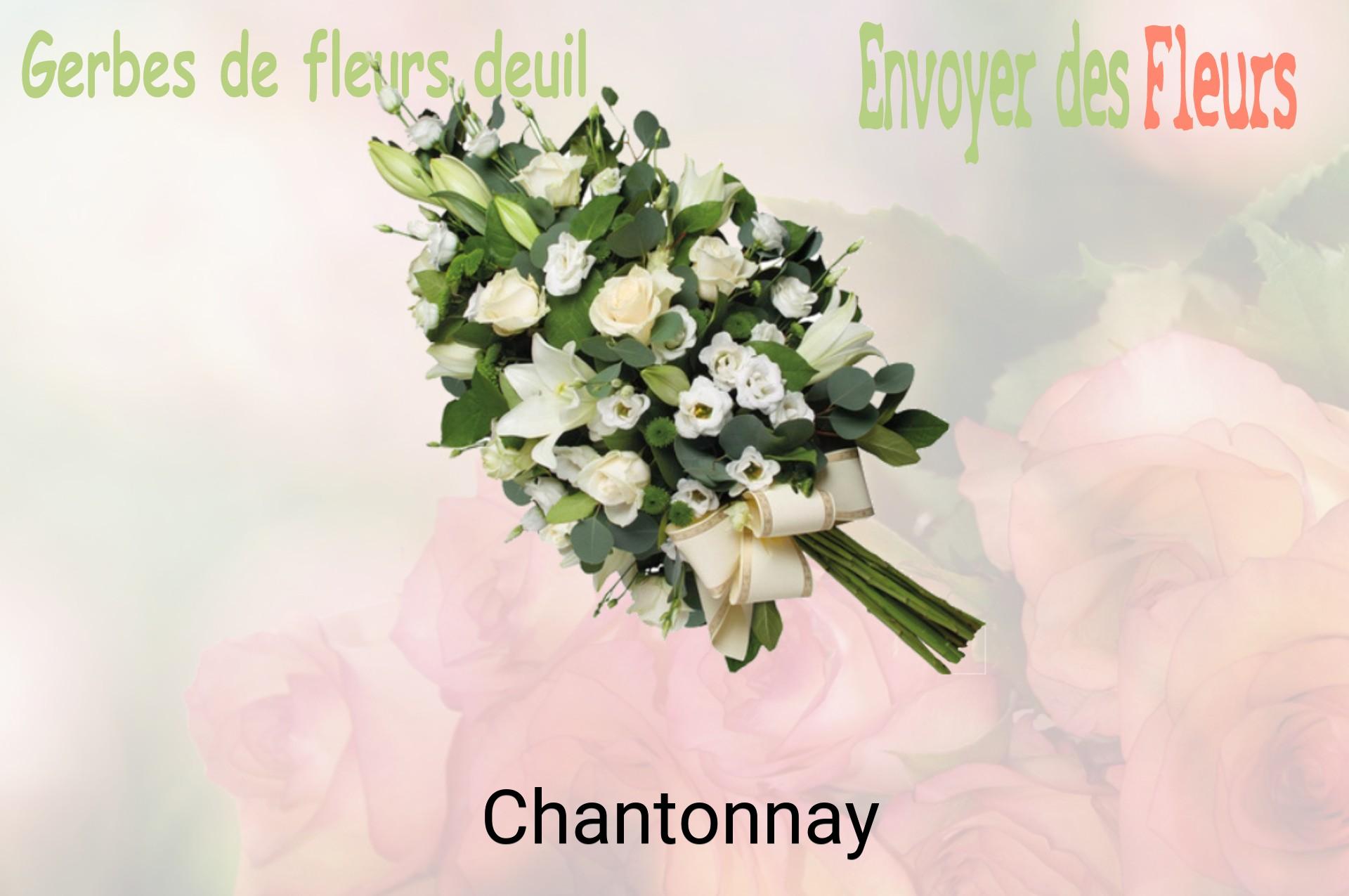 Gerbe de fleurs de deuil livrée à Chantonnay